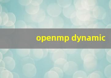 openmp dynamic